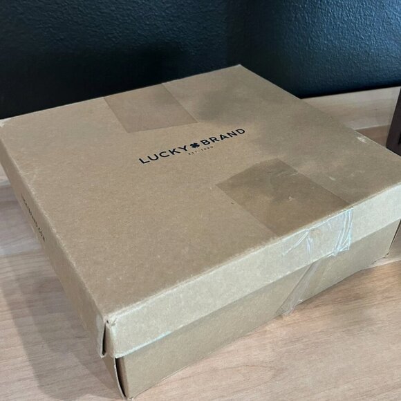 Lucky Brand Women's 6M Black Leather Wooden Nelora Platform Clog Strap Heel - Picture 7 of 7